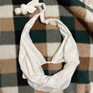 Oh Polly Cream Halter Scarf Top